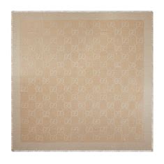 Châle en jacquard lamé GG en beige 